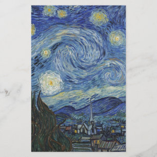 Vincent van Gogh The Starry Night, June 1889 Stationery