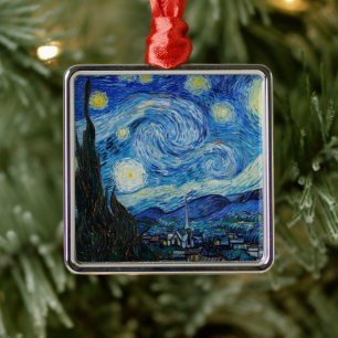 Vincent Van Gogh The Starry Night Metal Tree Decoration