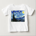 Vincent Van Gogh, The Starry Night painting Baby T-Shirt<br><div class="desc">The Starry Night (Dutch: De sterrennacht) is an oil-on-canvas painting by the Dutch Post-Impressionist painter Vincent van Gogh. Painted in June 1889.</div>