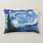 Vincent Van Gogh, The Starry Night painting Decorative Cushion<br><div class="desc">The Starry Night (Dutch: De sterrennacht) is an oil-on-canvas painting by the Dutch Post-Impressionist painter Vincent van Gogh. Painted in June 1889.</div>