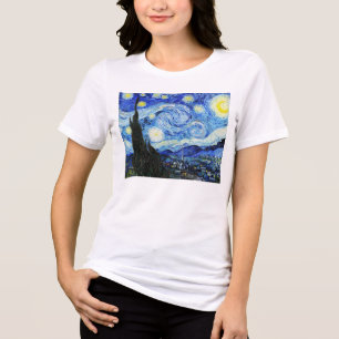 Vincent Van Gogh, The Starry Night painting Tri-Blend Shirt
