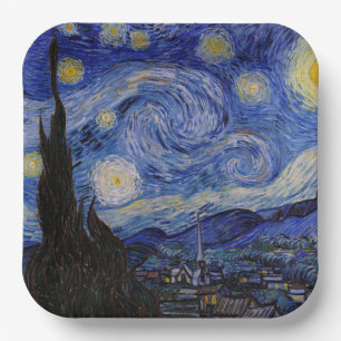 Vincent Van Gogh - The Starry night Paper Plate