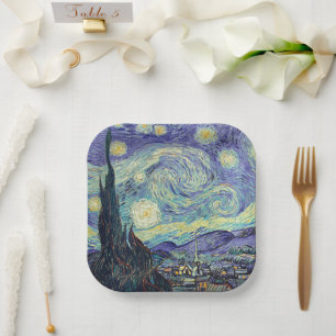 Vincent Van Gogh The Starry Night Paper Plates