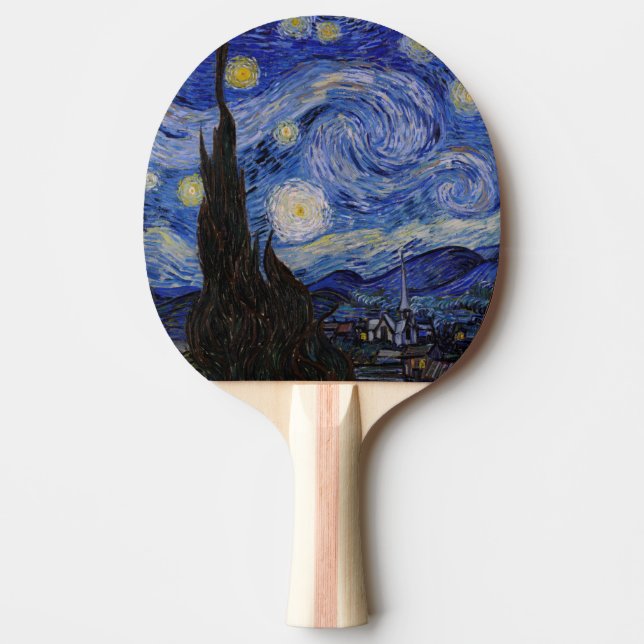 Vincent Van Gogh - The Starry night Ping Pong Paddle (Front)