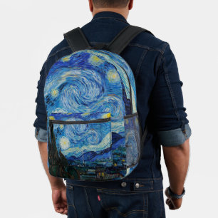 Vincent Van Gogh The Starry Night Printed Backpack
