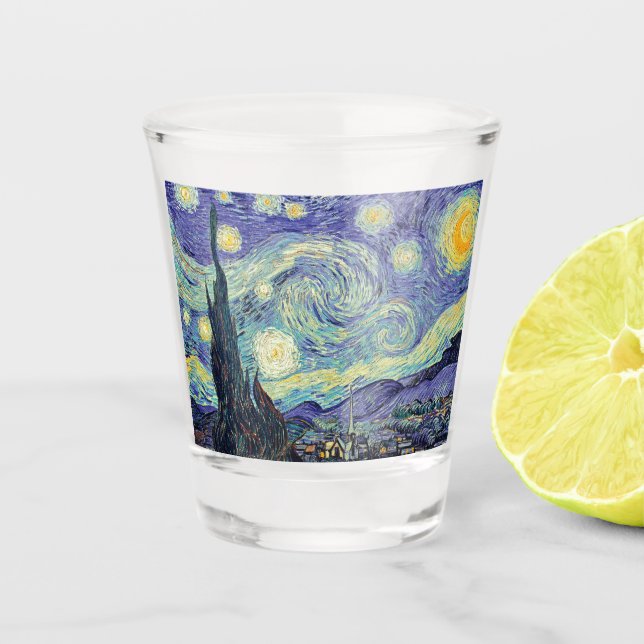 Vincent Van Gogh The Starry Night  Shot Glass (Front)