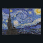Vincent Van Gogh - The Starry night Tea Towel<br><div class="desc">The Starry Night / La nuit etoilee - Vincent Van Gogh in 1889</div>