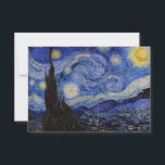 Vincent Van Gogh - The Starry night Thank You Card<br><div class="desc">The Starry Night / La nuit etoilee - Vincent Van Gogh in 1889</div>