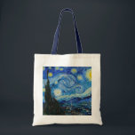 Vincent Van Gogh The Starry Night Tote Bag<br><div class="desc">Vincent Van Gogh's The Starry Night Detail</div>