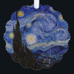 Vincent Van Gogh - The Starry night Tree Decoration Card<br><div class="desc">The Starry Night / La nuit etoilee - Vincent Van Gogh in 1889</div>