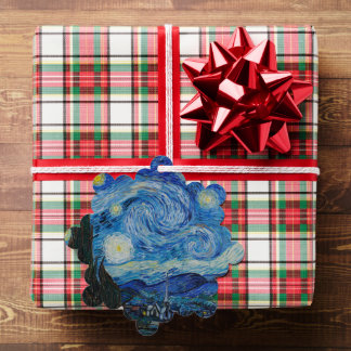 Vincent Van Gogh The Starry Night Tree Decoration Card
