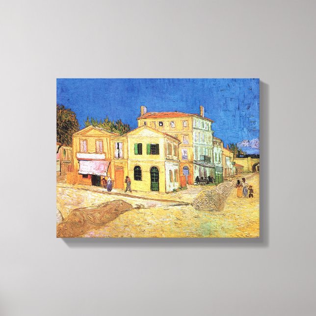 Vincent Van Gogh - The Yellow House - Fine Art Canvas Print (Front)