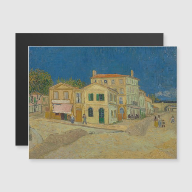 Vincent Van Gogh, The Yellow House, The Street Magnetic Invitation (Front/Back)