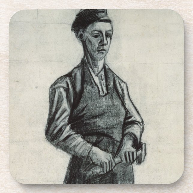 Vincent van Gogh | The Young Blacksmith, 1882 Coaster (Front)