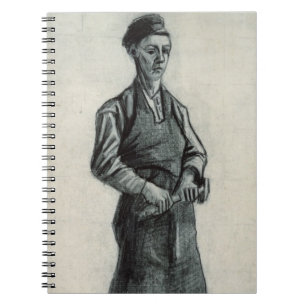 Vincent van Gogh The Young Blacksmith, 1882 Spiral Notebook