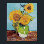 Vincent Van Gogh - Three Sunflowers in a Vase Acrylic Print<br><div class="desc">Three Sunflowers in a Vase / Vase avec trois tournesols - Vincent Van Gogh,  August 1888 - Sunflowers 1888 first version (F453)</div>