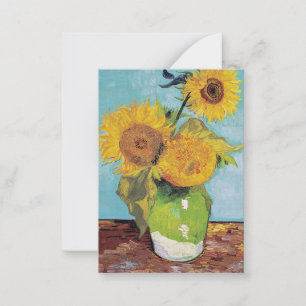 Vincent Van Gogh - Three Sunflowers in a Vase Card