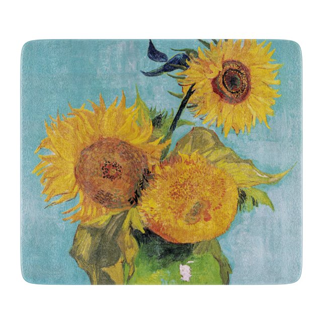Vincent Van Gogh - Three Sunflowers in a Vase Cutting Board (Front)