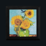 Vincent Van Gogh - Three Sunflowers in a Vase Gift Box<br><div class="desc">Three Sunflowers in a Vase / Vase avec trois tournesols - Vincent Van Gogh,  August 1888 - Sunflowers 1888 first version (F453)</div>