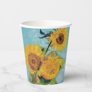 Vincent Van Gogh - Three Sunflowers in a Vase Paper Cups