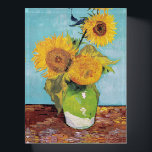 Vincent Van Gogh - Three Sunflowers in a Vase Paperweight<br><div class="desc">Three Sunflowers in a Vase / Vase avec trois tournesols - Vincent Van Gogh,  August 1888 - Sunflowers 1888 first version (F453)</div>