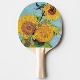 Vincent Van Gogh - Three Sunflowers in a Vase Ping Pong Paddle