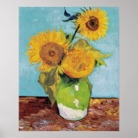 Vincent Van Gogh - Three Sunflowers in a Vase