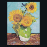 Vincent Van Gogh - Three Sunflowers in a Vase Tablecloth<br><div class="desc">Three Sunflowers in a Vase / Vase avec trois tournesols - Vincent Van Gogh,  August 1888 - Sunflowers 1888 first version (F453)</div>
