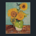 Vincent Van Gogh - Three Sunflowers in a Vase Wood Wall Art<br><div class="desc">Three Sunflowers in a Vase / Vase avec trois tournesols - Vincent Van Gogh,  August 1888 - Sunflowers 1888 first version (F453)</div>