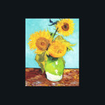 Vincent Van Gogh Three Sunflowers  Wrapped Canvas<br><div class="desc">Vincent Van Gogh Three Sunflowers  Wrapped Canvas</div>