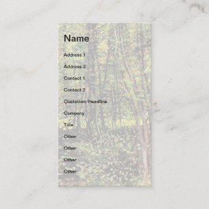 Vincent Van Gogh - Trees And Undergrowth Fine Art Business Card