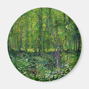 Vincent Van Gogh Trees And Undergrowth Magnet