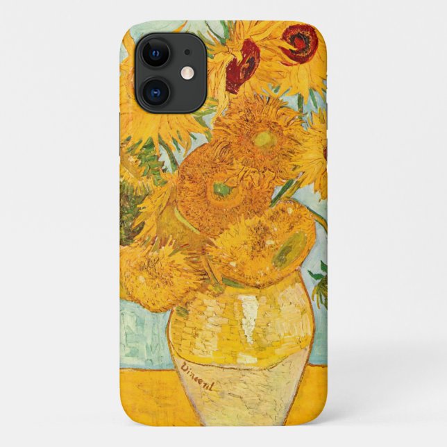 Vincent Van Gogh Twelve Sunflowers In a Vase Art Case-Mate iPhone Case (Back)
