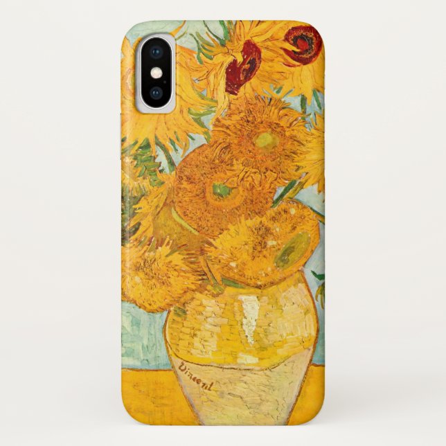Vincent Van Gogh Twelve Sunflowers In a Vase Art Case-Mate iPhone Case (Back)