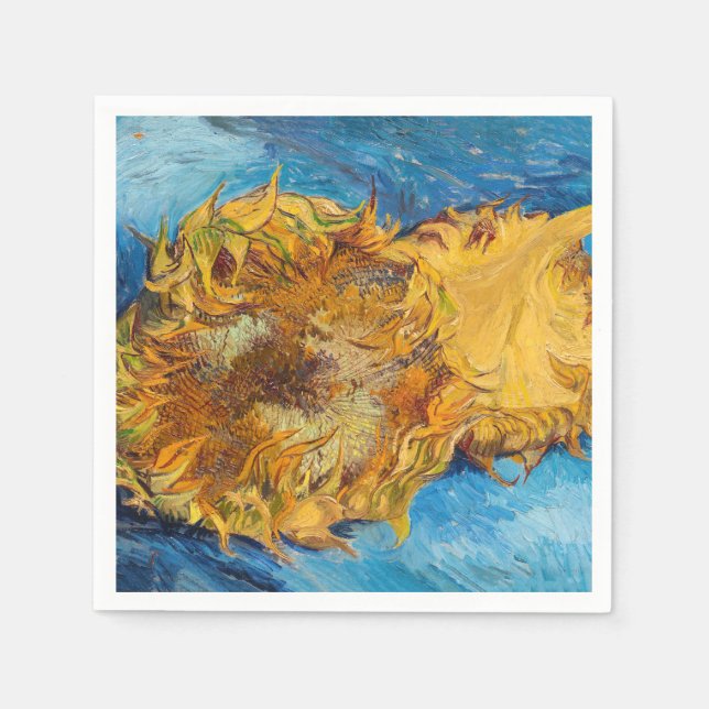Vincent van Gogh - Two Cut Sunflowers Napkin (Front)