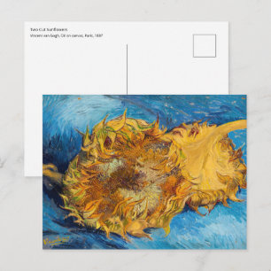 Vincent van Gogh - Two Cut Sunflowers Postcard