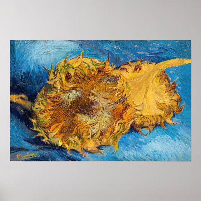 Vincent van Gogh - Two Cut Sunflowers Poster (Front)