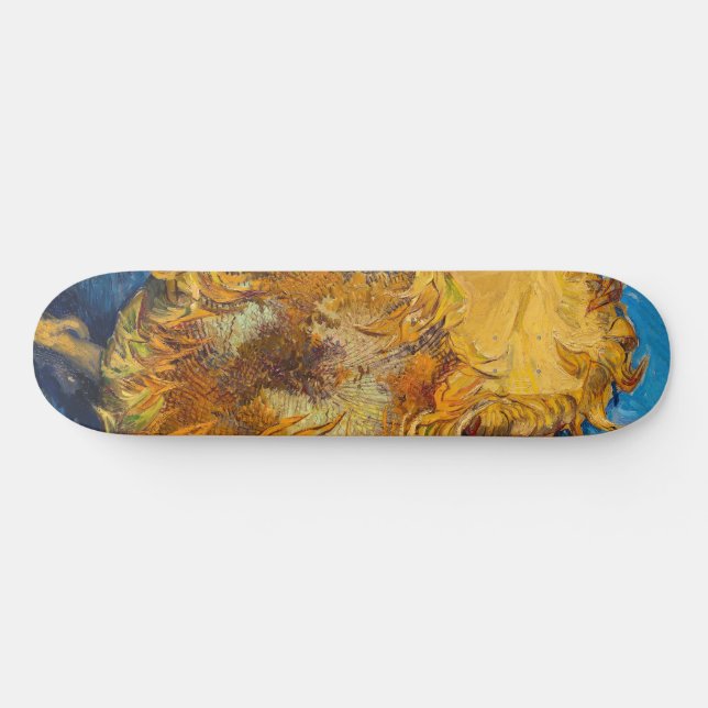 Vincent van Gogh - Two Cut Sunflowers Skateboard (Horz)