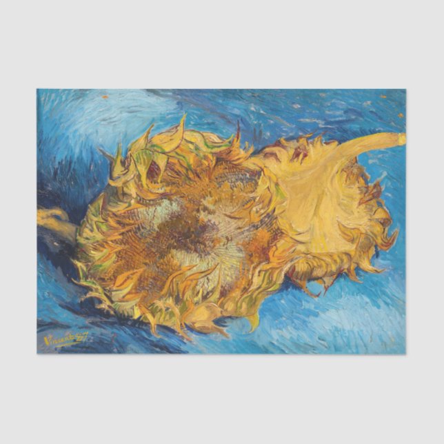 Vincent van Gogh - Two Cut Sunflowers Tissue Paper (Front)