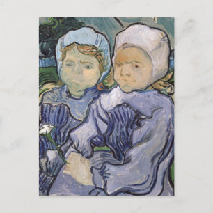 Vincent van Gogh Two Little Girls, 1890 Postcard