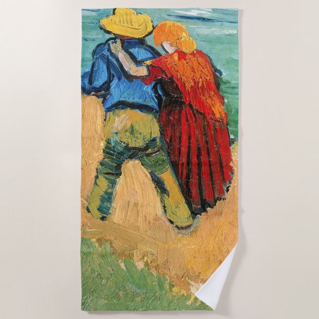 Vincent van Gogh - Two Lovers Beach Towel (Front)
