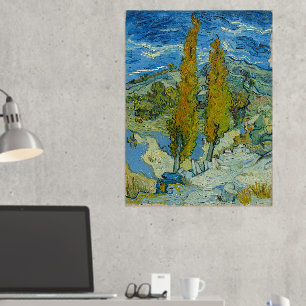 Vincent Van Gogh, Two Poplars in The Alpilles Foil Prints