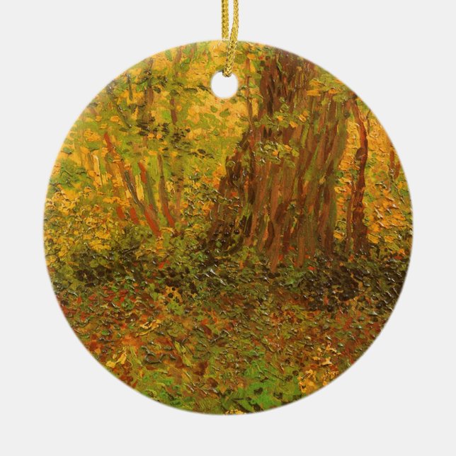 Vincent van Gogh - Undergrowth Ceramic Tree Decoration (Front)