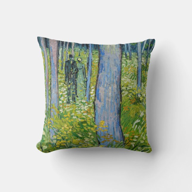 Vincent van Gogh - Undergrowth with Two Figures Cushion (Front)