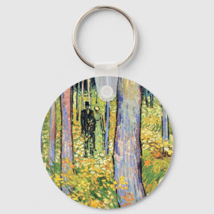 Vincent Van Gogh - Undergrowth With Two Figures Key Ring