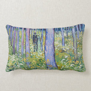 Vincent van Gogh Undergrowth with Two Figures Lumbar Cushion