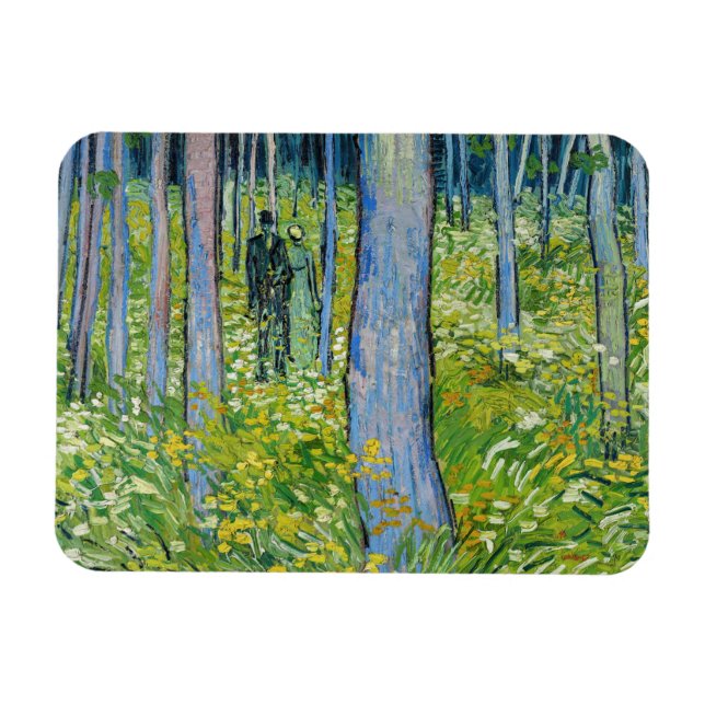 Vincent van Gogh - Undergrowth with Two Figures Magnet (Horizontal)