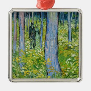 Vincent van Gogh - Undergrowth with Two Figures Metal Tree Decoration