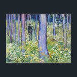Vincent van Gogh Undergrowth with Two Figures Postcard<br><div class="desc">Two figures stand among the undergrowth of a forest as painted by Vincent van Gogh.</div>