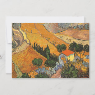 Vincent van Gogh - Valley with Plowman Invitation